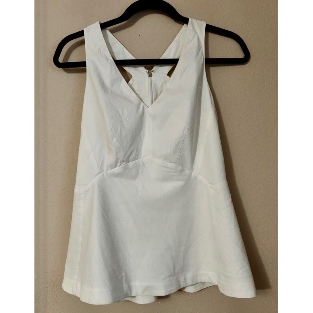 Anthropologie Rebecca Taylor‎ Size 6 Halter Criss Cross Top In Milk White